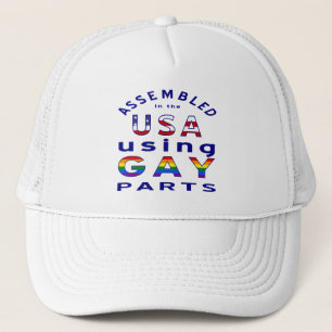 Monterat i USA med hjälp av gay Parts Truckerkeps