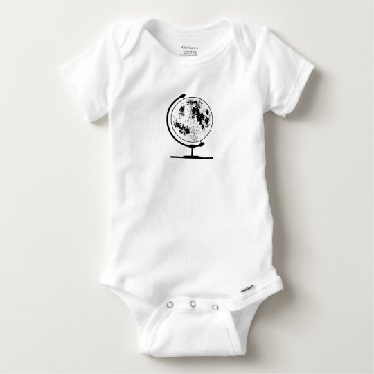 Monterat Lunar jordklot på den roterande Tee Shirts