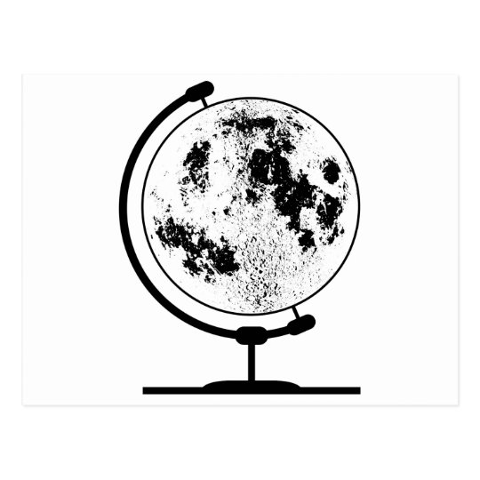 Monterat Lunar jordklot på den roterande Vykort