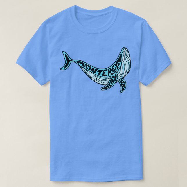 Monterey Bay CA Whale T Shirt (Design framsida)