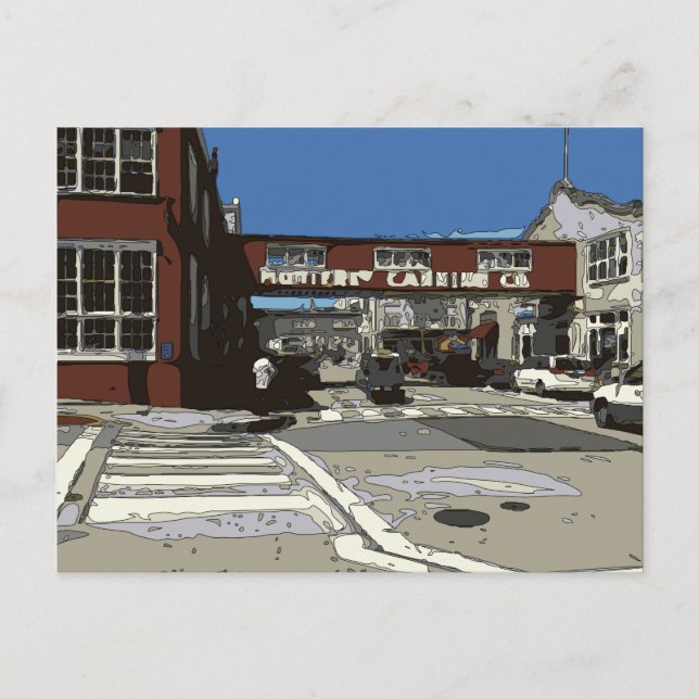 Monterey Bay Cannery Row-målning Vykort (Framsida)