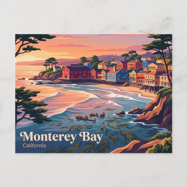 Monterey Bay Kalifornien Vykort (Framsida)