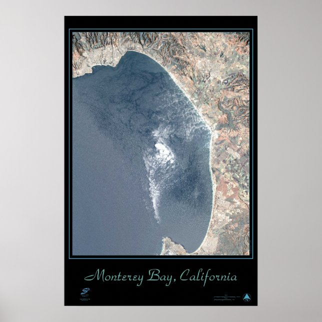 Monterey Bay, Kaliforniens satellit poster (Framsidan)