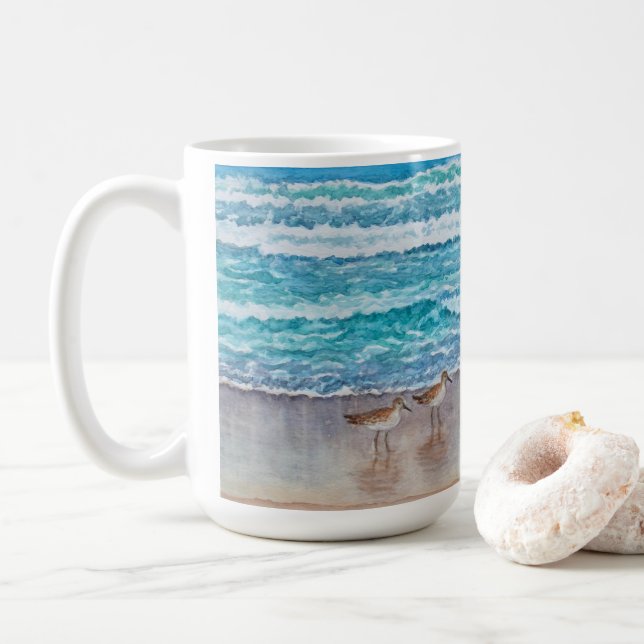 Monterey Bay strandpipare Kaffemugg (Med munk)