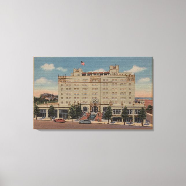 Monterey, CA - Hotel San Carlos View Canvastryck (Framsida)