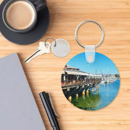 Monterey CA Wharf-Boats Souvenir Nyckelring