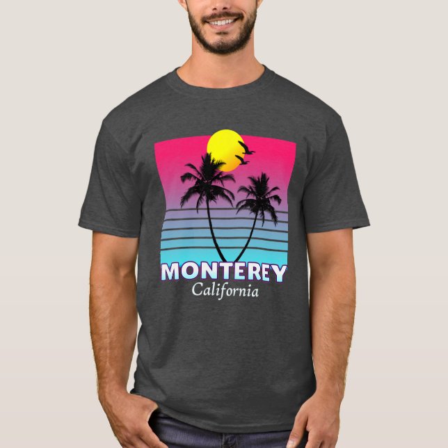 Monterey California Beach Summer Souvenir Oversize T Shirt (Framsida)