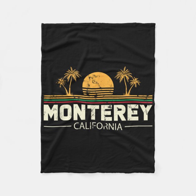 Monterey California Gift for a Beach Älskare eller Fleecefilt (Framsidan)