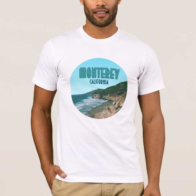 Monterey California Pacific Kusten Highway T Shirt (Framsida)
