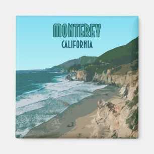 Monterey California Pacific Kusten Highway Vintage Magnet
