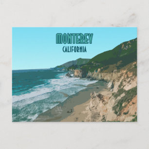 Monterey California Pacific Kusten Highway Vintage Vykort