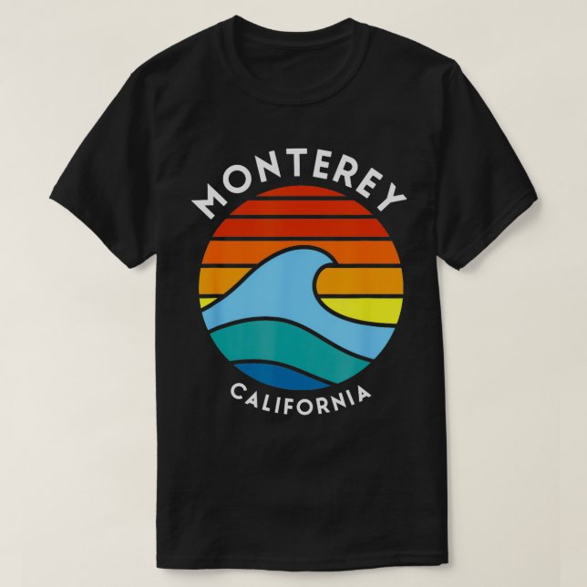 Monterey California Retro Wave T Shirt (Design framsida)