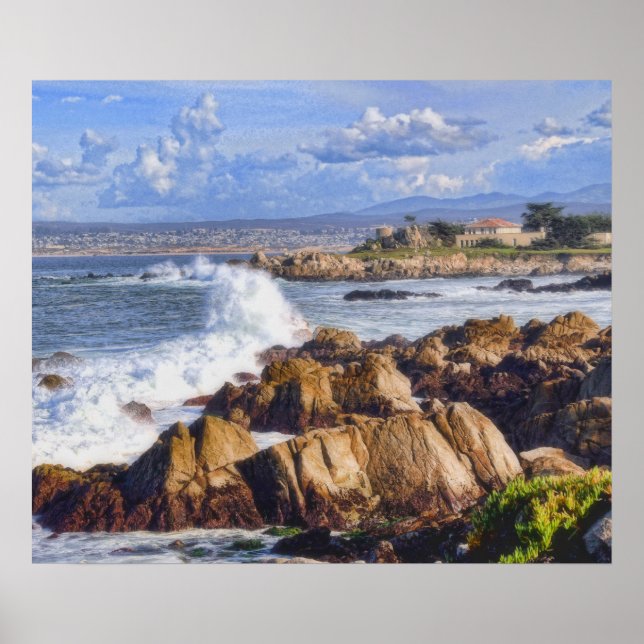 Monterey California Scenia Kusten Poster (Framsidan)