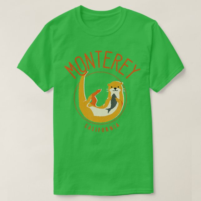 Monterey California Sea Otter design T Shirt (Design framsida)