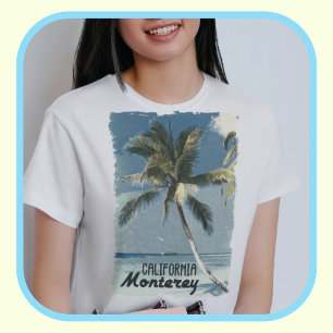 Monterey California Vintage Vacation Travel Design T Shirt