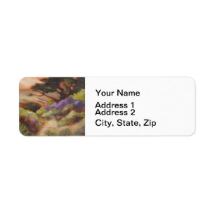 Monterey Cypress California liggande Returadress Etikett