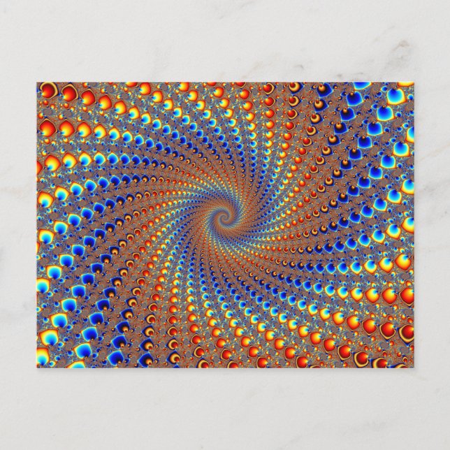 Monterey Fractal Art Vykort (Framsida)