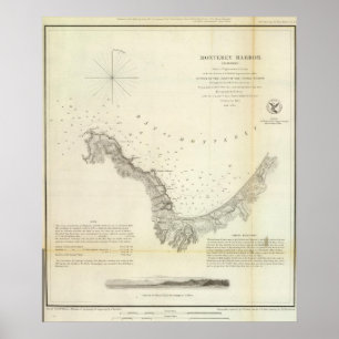 Monterey hamn, Calif Poster