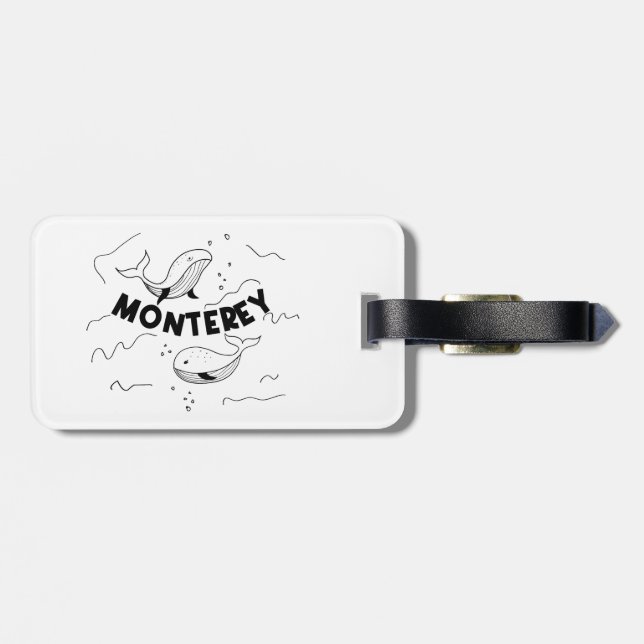 Monterey Kalifornien Valar Bagagebricka (Baksida Vågrät)