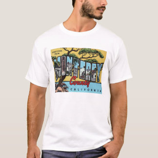 Monterey T-tröja för brev för CA-vintage scenisk Tee Shirt