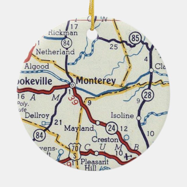 Monterey TN Julgransprydnad Keramik (Baksidan)