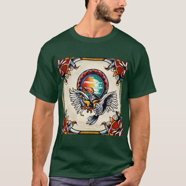 Monterey Tropiks: Sailor Jerry x Ed Hardy Tattoo T Shirt (Framsida)