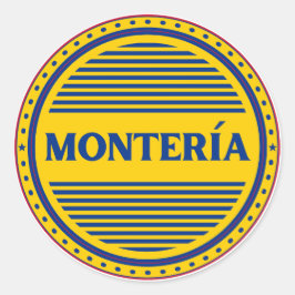 Monteria City Pride Emblem – Colombiansk identitet Runt Klistermärke