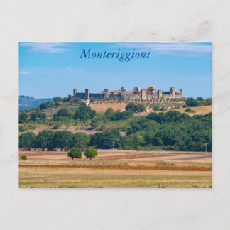 Monteriggionis siluett, Toscana, Italien vykort