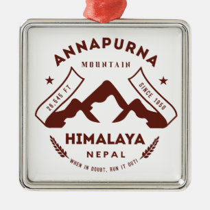 Montering Annapurna Nepal Julgransprydnad Metall