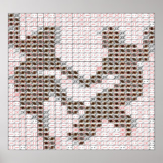 Montering av dansare med uppspelningskort poster