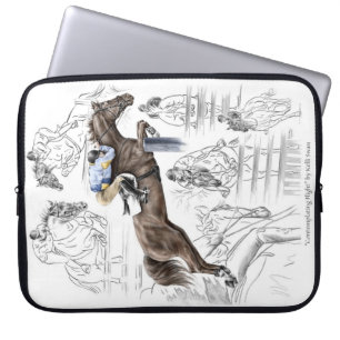 Montering av jumper Horses Fences Laptop Sleeve