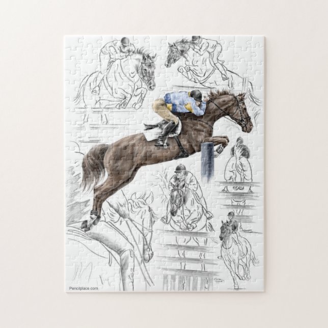 Montering av jumper Horses Fences Pussel (Vertikal)