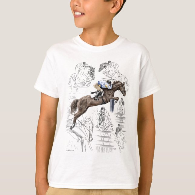 Montering av jumper Horses Fences Tee Shirt (Framsida)