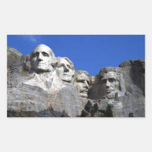 Montering av Rushmore National Memorial Monument Rektangulärt Klistermärke