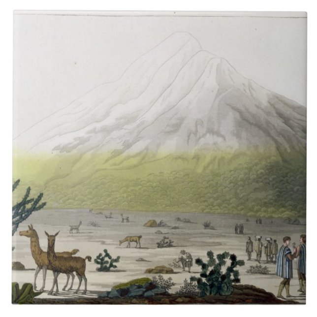 Montering Chimborazo, Ecuador, från 'Le Kostymera Kakelplatta (Framsidan)