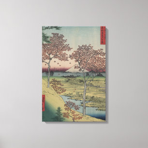 Montering Fiji och lönnlöv - vintagejapan Canvastryck