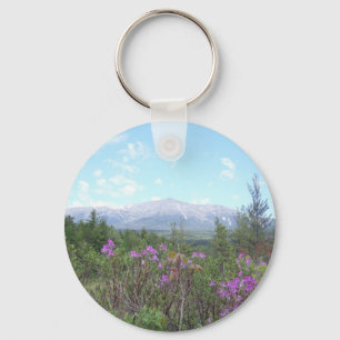 Montering Katahdin och vildblommor Nyckelring