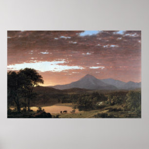 Montering Ktaadn (Katahdin) vid den Frederic Edwin Poster