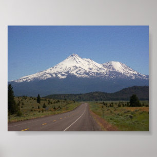 Montering Shasta, Kalifornien Poster