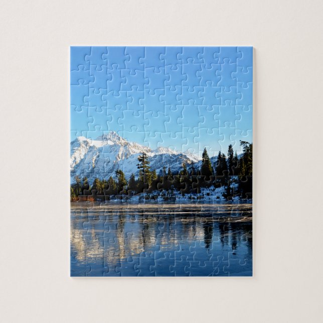 Montering Shuksan med bild sjön Pussel (Vertikal)