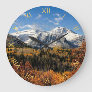 Montering Timpanogos i höstUtah berg Stor Klocka