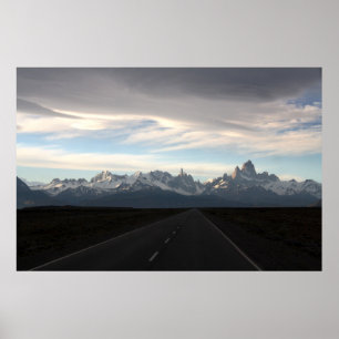Monteringen Fitz Roy och Andes spänner Poster