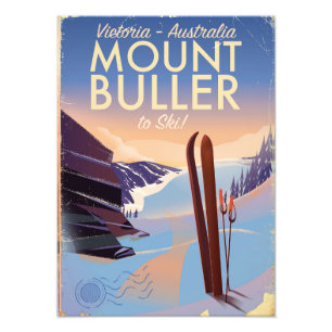 MonteringsBuller Australien vintage skidar Fototryck