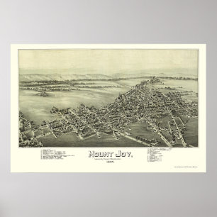 Monteringsglädje, panorama- karta för PA - 1894 Poster