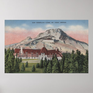 Monteringshuvan, Oregon - beskåda av den nya Poster