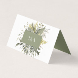 Monteringskort för botaniska vattenfärger i Bröllo Kort