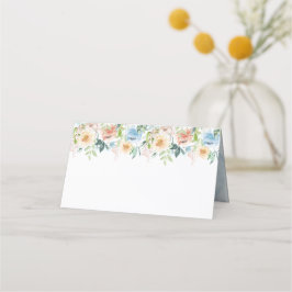 Monteringskort för vattenfärg Pastel Garden Blommi Placeringskort