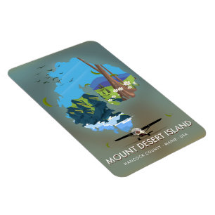 Monteringsöde ö, Hancock County, Maine, USA, Magnet