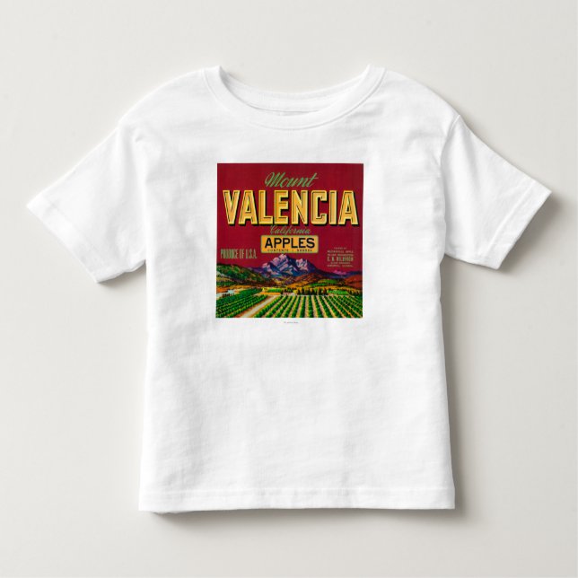 MonteringsValencia Apple etikett - Watsonville, CA T-shirt (Framsida)