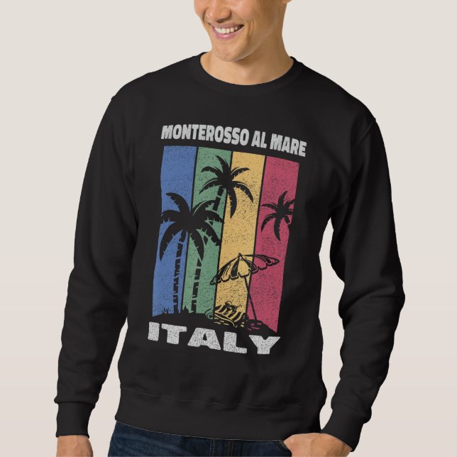 Monterosso al Mare Souvenir - Påminnelse om Italie Lång Ärmad Tröja (Framsida)